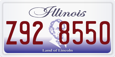 IL license plate Z928550