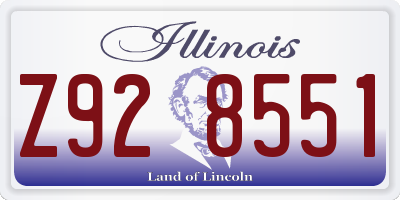 IL license plate Z928551