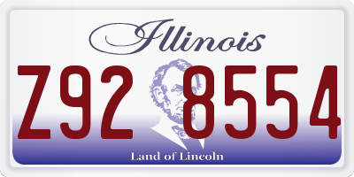 IL license plate Z928554