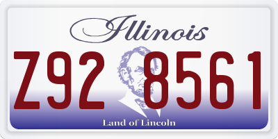IL license plate Z928561