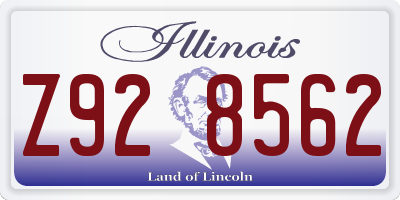 IL license plate Z928562