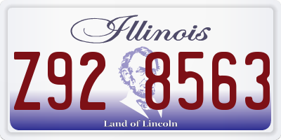 IL license plate Z928563