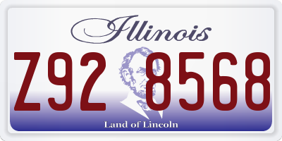 IL license plate Z928568
