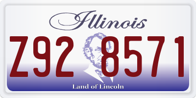 IL license plate Z928571