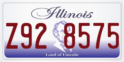 IL license plate Z928575