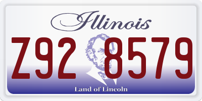 IL license plate Z928579