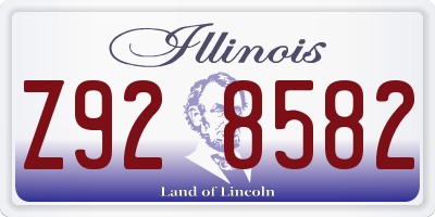 IL license plate Z928582