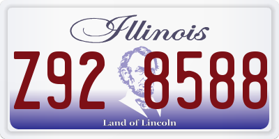 IL license plate Z928588