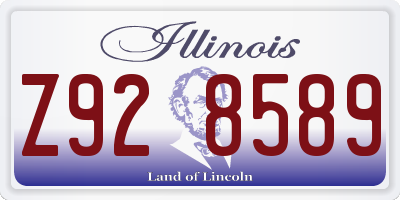 IL license plate Z928589