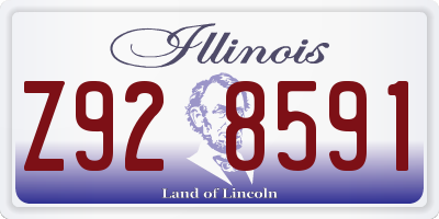 IL license plate Z928591