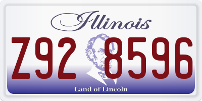 IL license plate Z928596