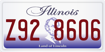 IL license plate Z928606