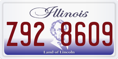 IL license plate Z928609