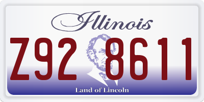 IL license plate Z928611
