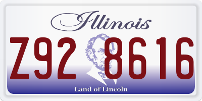 IL license plate Z928616