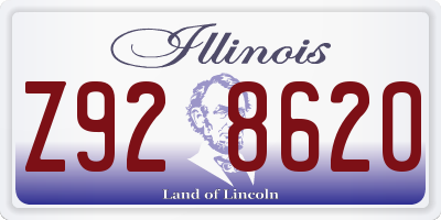 IL license plate Z928620