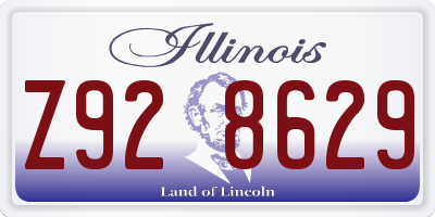 IL license plate Z928629