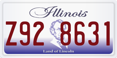 IL license plate Z928631