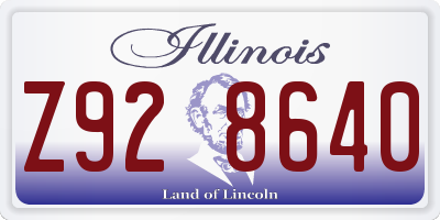 IL license plate Z928640