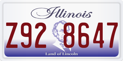 IL license plate Z928647