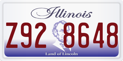 IL license plate Z928648
