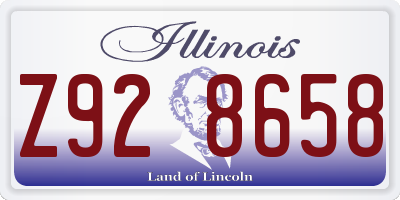 IL license plate Z928658