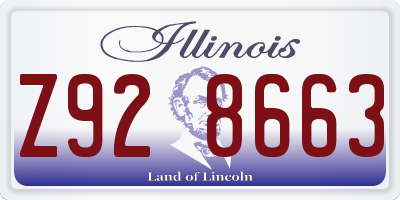 IL license plate Z928663