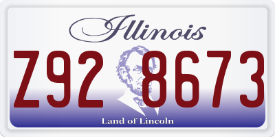 IL license plate Z928673