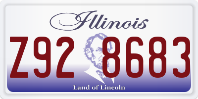 IL license plate Z928683