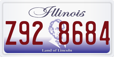 IL license plate Z928684