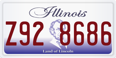 IL license plate Z928686