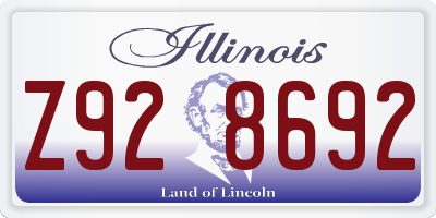 IL license plate Z928692