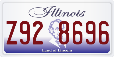 IL license plate Z928696
