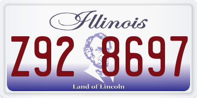 IL license plate Z928697