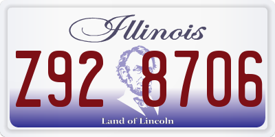 IL license plate Z928706