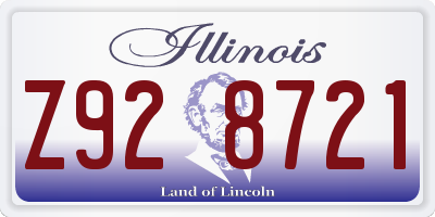 IL license plate Z928721