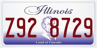 IL license plate Z928729