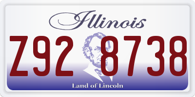 IL license plate Z928738
