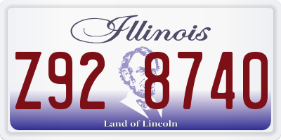 IL license plate Z928740
