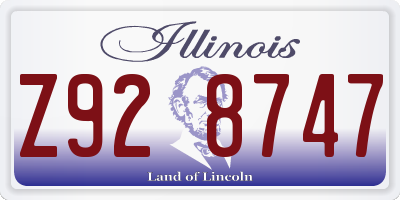IL license plate Z928747