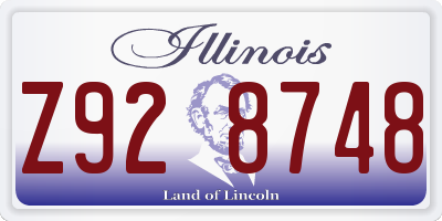 IL license plate Z928748