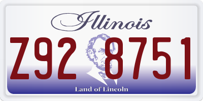 IL license plate Z928751