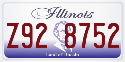 IL license plate Z928752