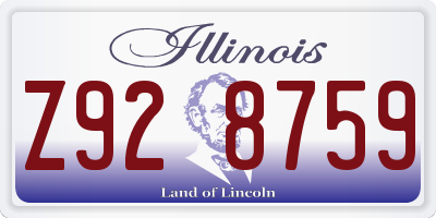 IL license plate Z928759