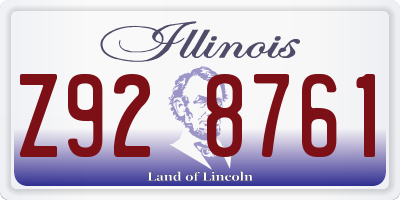 IL license plate Z928761