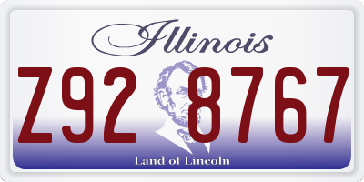 IL license plate Z928767