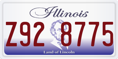 IL license plate Z928775