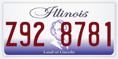 IL license plate Z928781