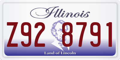 IL license plate Z928791