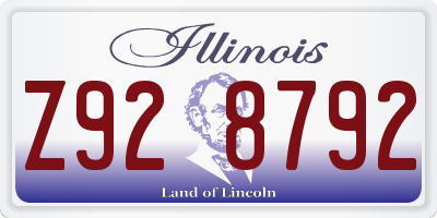 IL license plate Z928792